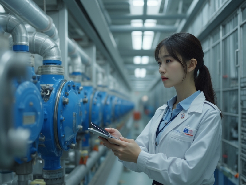 疾控中心執(zhí)法人員正在供水泵房檢查 疾控中心執(zhí)法人員正在供水泵房檢查