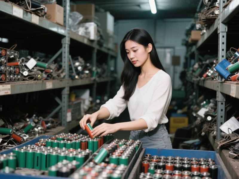 廢舊電池倉(cāng)庫(kù)作業(yè)現(xiàn)場(chǎng)